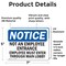 Signmission Not An Employee Entrance Employees Must OSHA Notice Sign, Vinyl Decal, 7in W x 5in L, 2PK OS-2PACK-NS-D-57-L-15139 - alternate 5